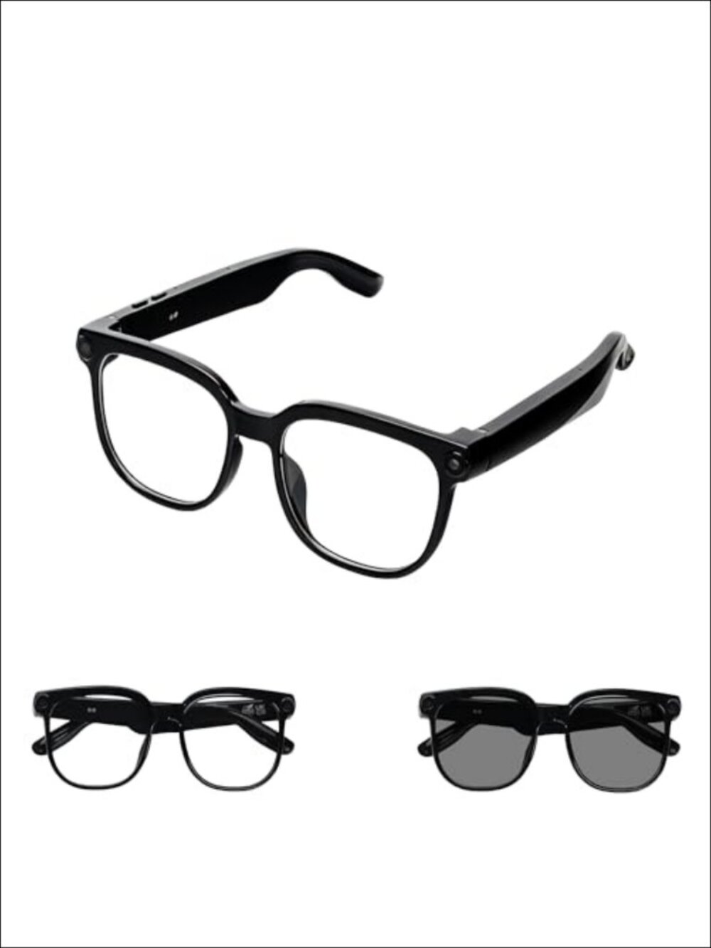 AI Smart Glasses with 8MP Camera, 4K Video, Bluetooth Voice Assistant,